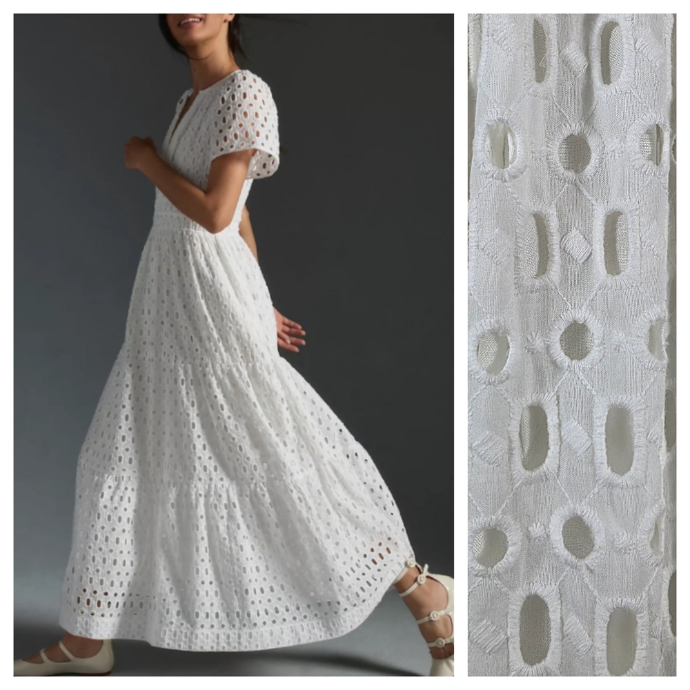 Anthropologie Somerset Eyelet Maxi Dress